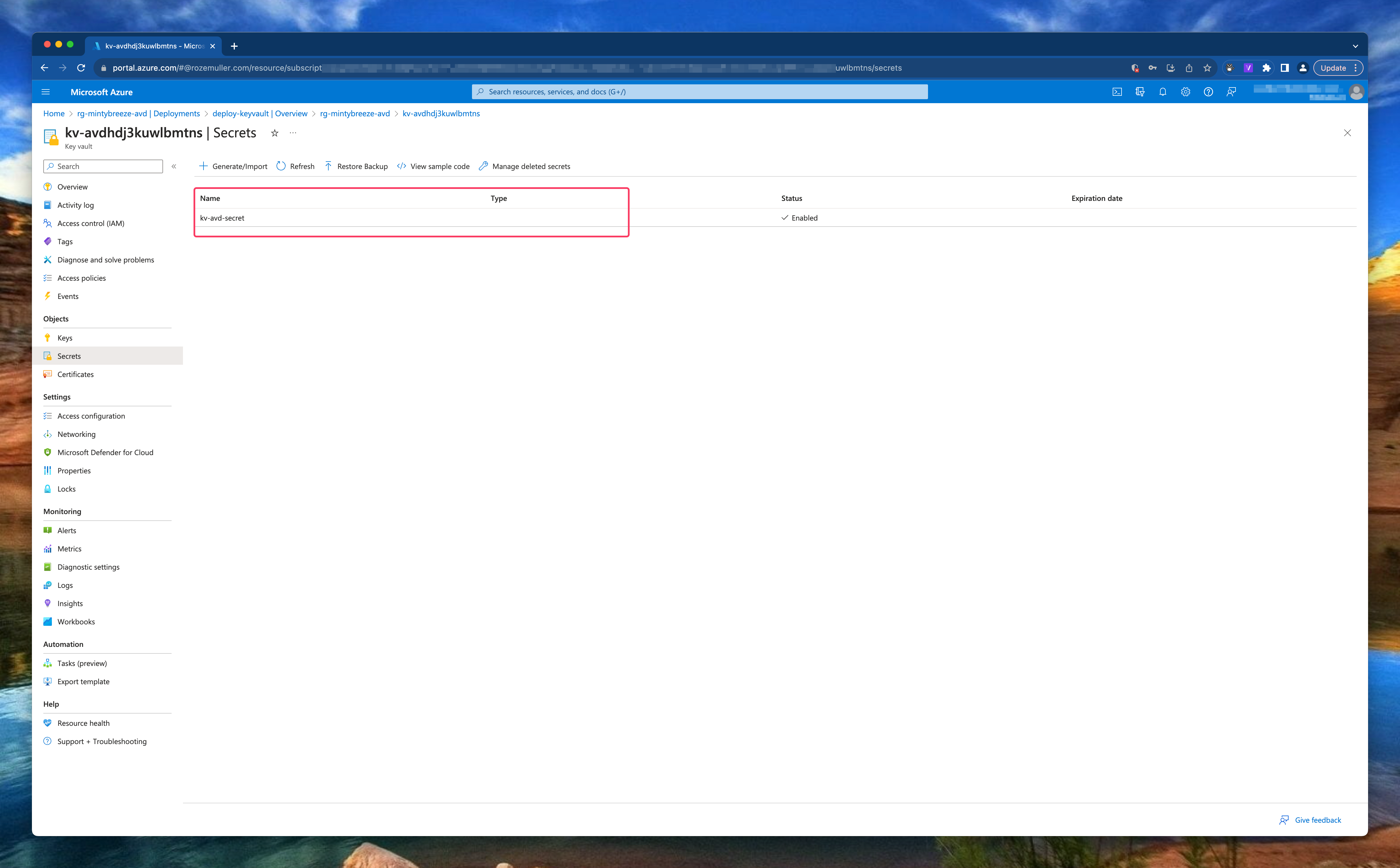 keyvault-bicep-deployment