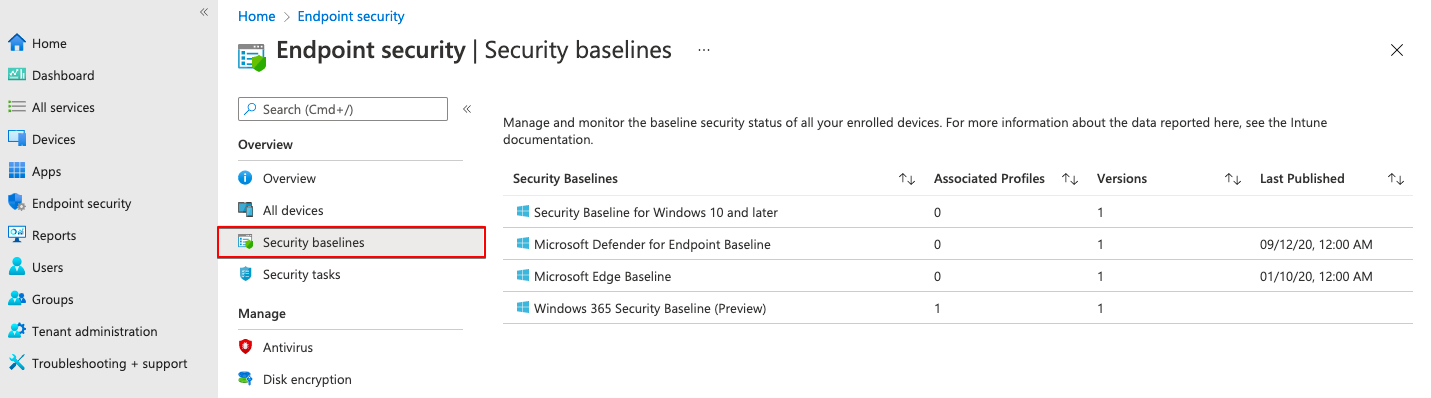 EndpointSecurity-SecurityBaselines